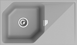 RIVELATO Мойка LOCUS 85 1-чаш 850*500 grigio metallizzato арт., фото 1